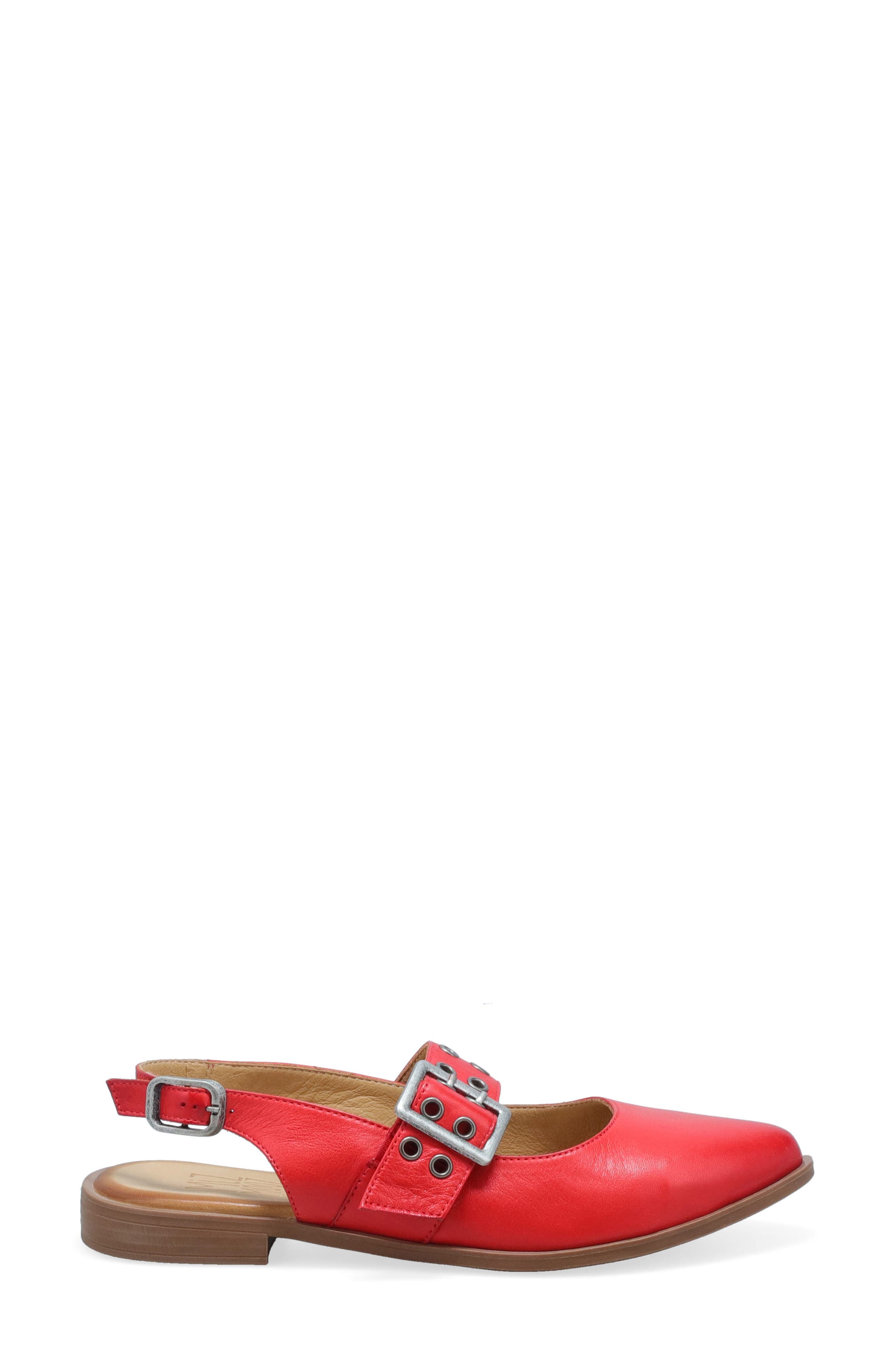 Freya Slingback Pointed Toe Mary Jane, Alternate, color, SCARLET