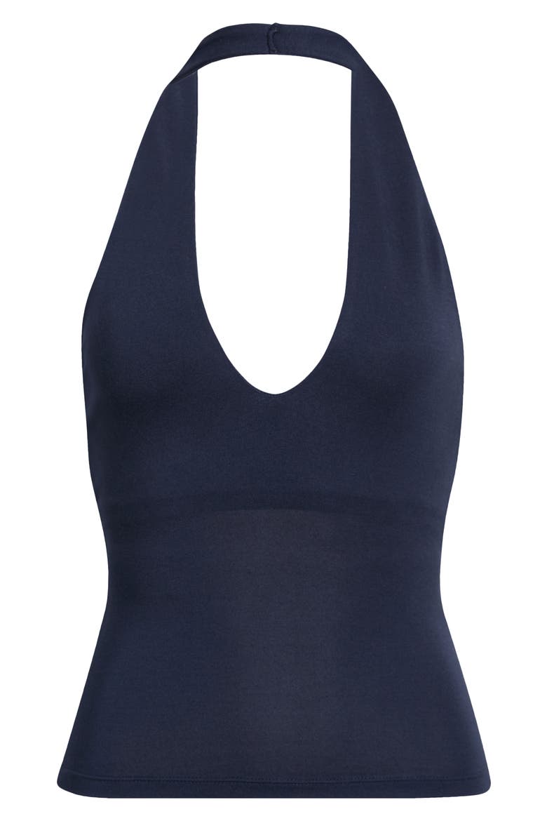 Smooth Layers Halter Neck Camisole, Alternate, color, OBSIDIAN