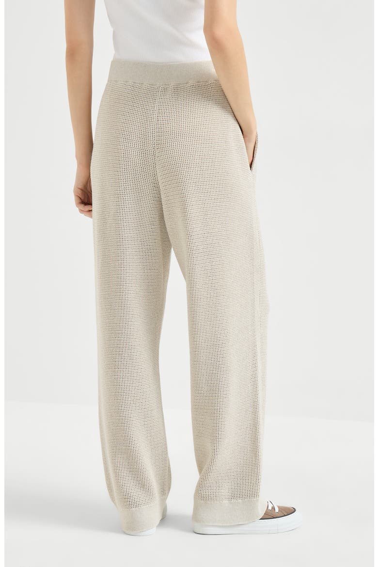 Sparkling net trousers, Alternate, color, Oat