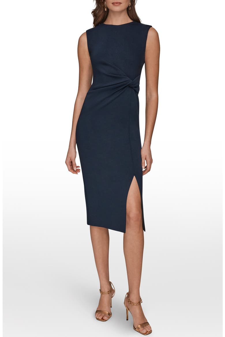 Twist Waist Sheath Dress, Main, color, NIGHTFALL