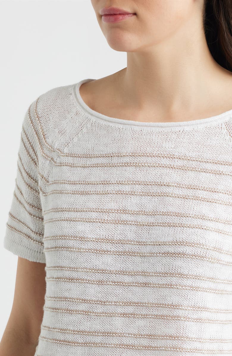 Eileen Fisher Open Stitch Organic Linen Blend Sweater, Alternate, color, 