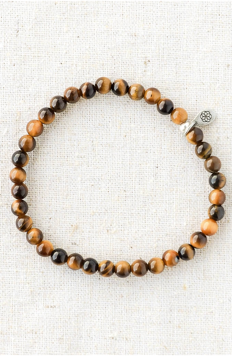 Tiny Rituals Tiger Eye Energy Bracelet, Alternate, color, Brown