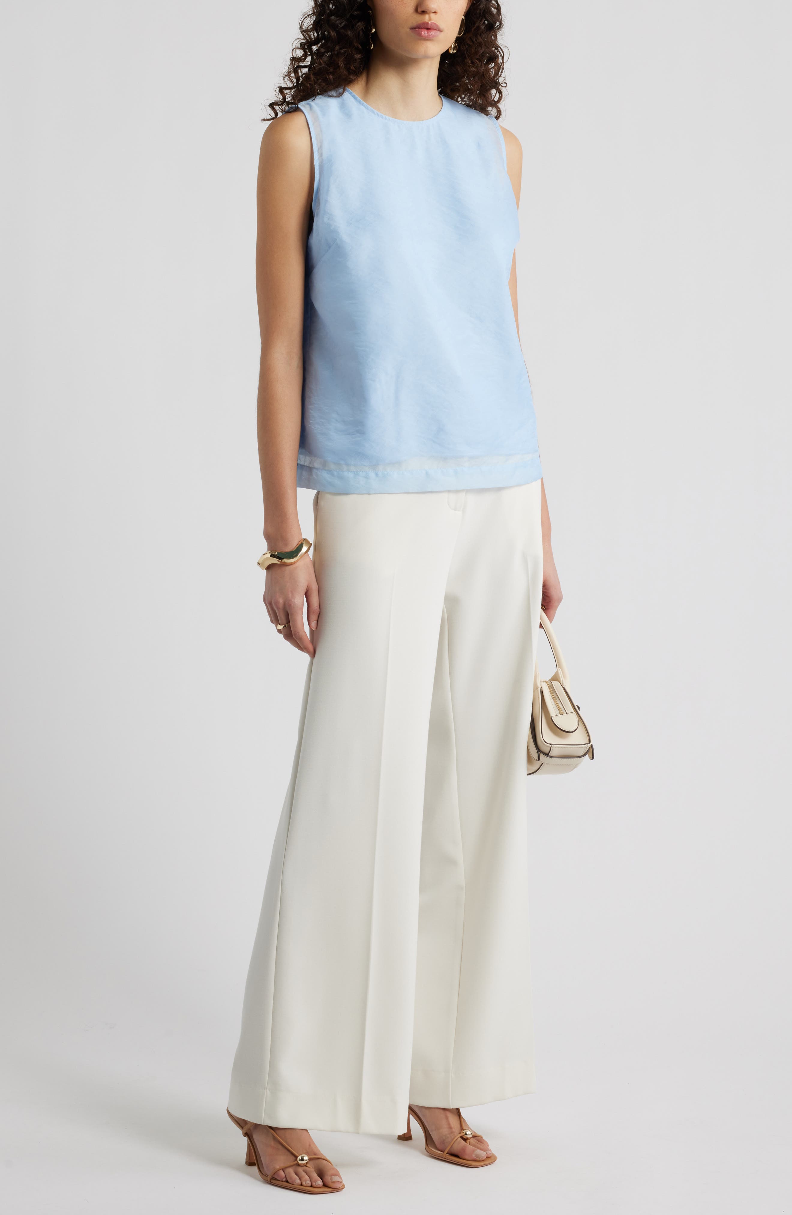 Sleeveless Organza Shell Top - image 4