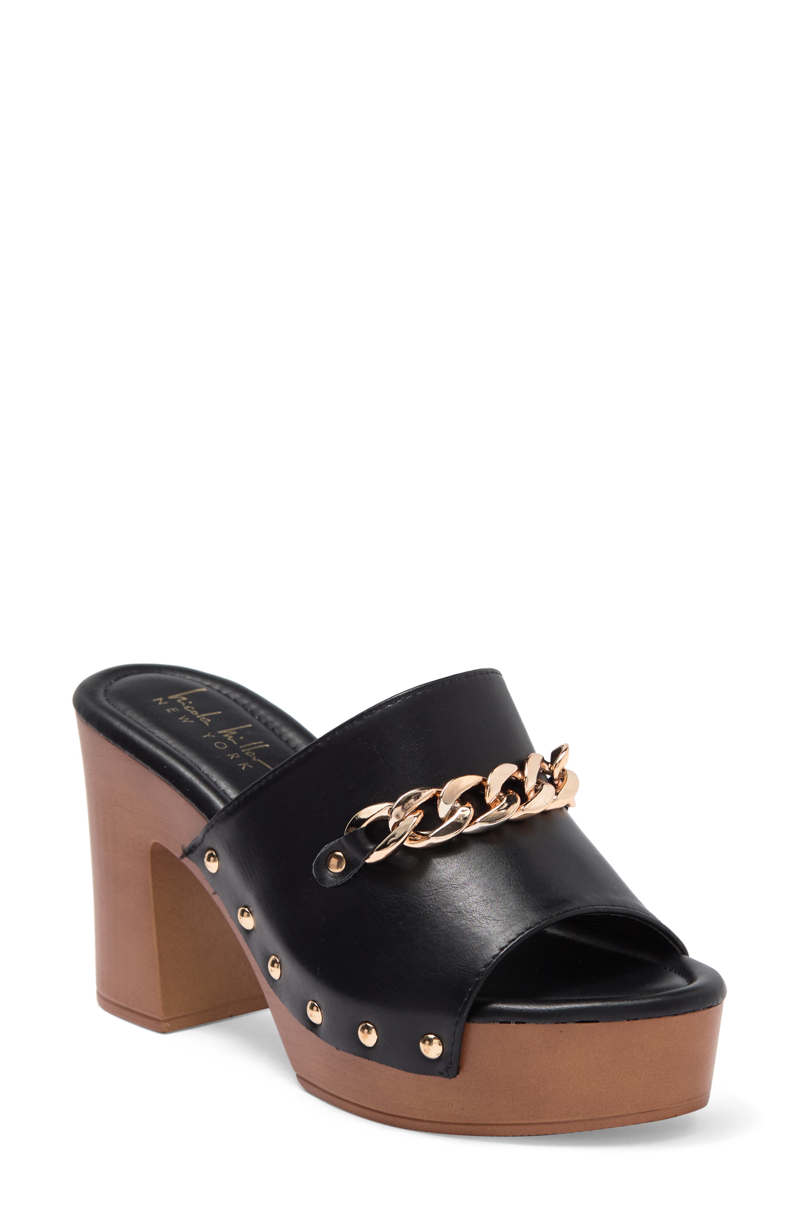 Nicole Miller Slip-on Chain Clog, Main, color, 