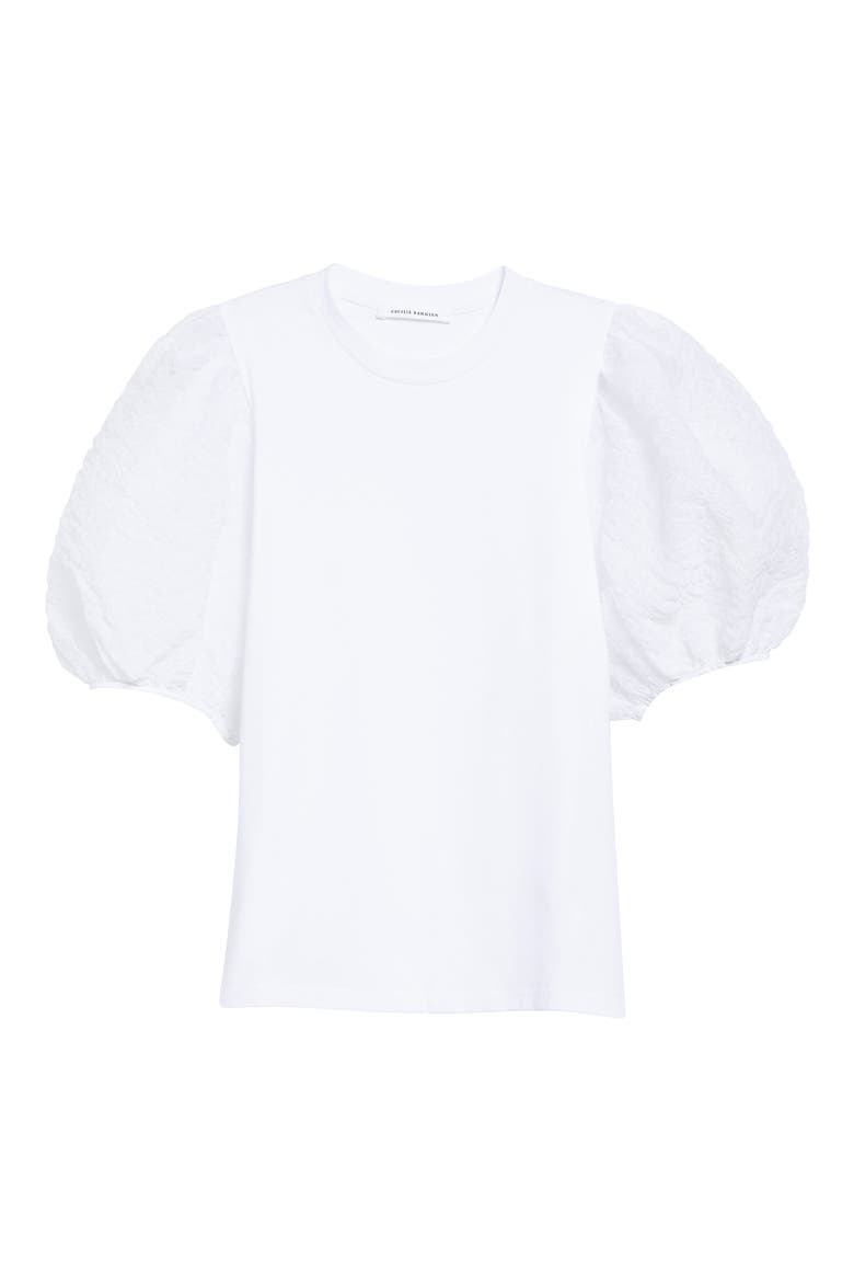 Cbben Puff Sleeve T-Shirt, Alternate, color, WHITE