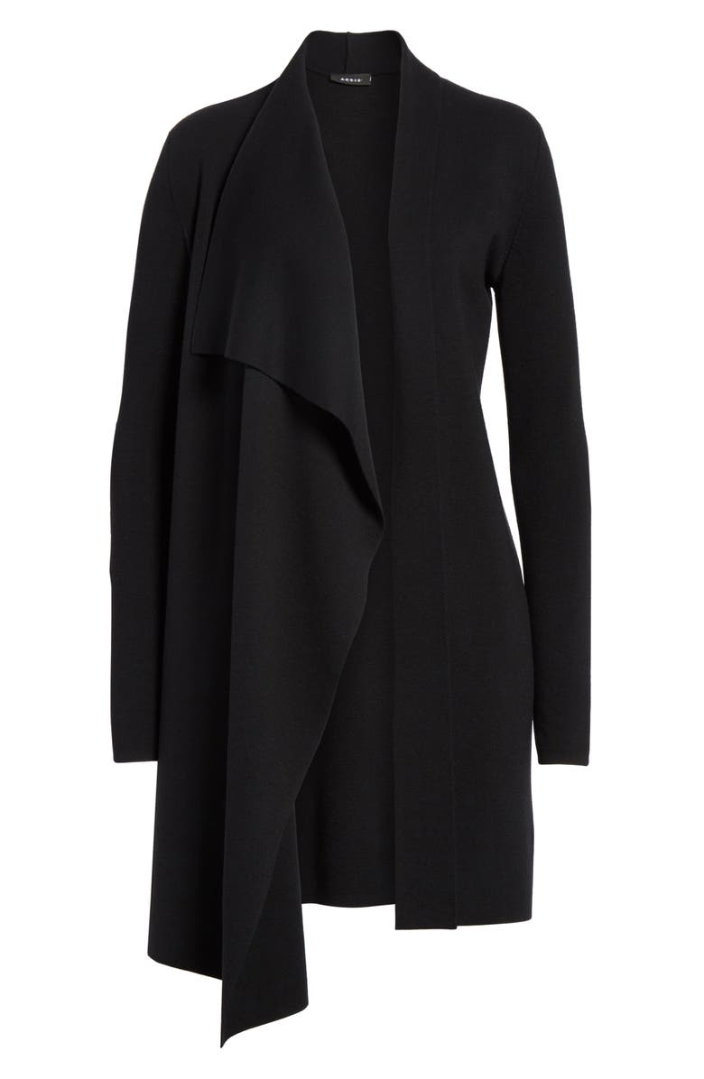 Akris Draped Wool Cardigan, Alternate, color,