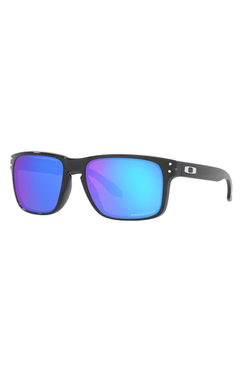 Oakley Holbrook<sup>™</sup> 57mm Prizm<sup>™</sup> Polarized Keyhole Sunglasses, Alternate, color, Black