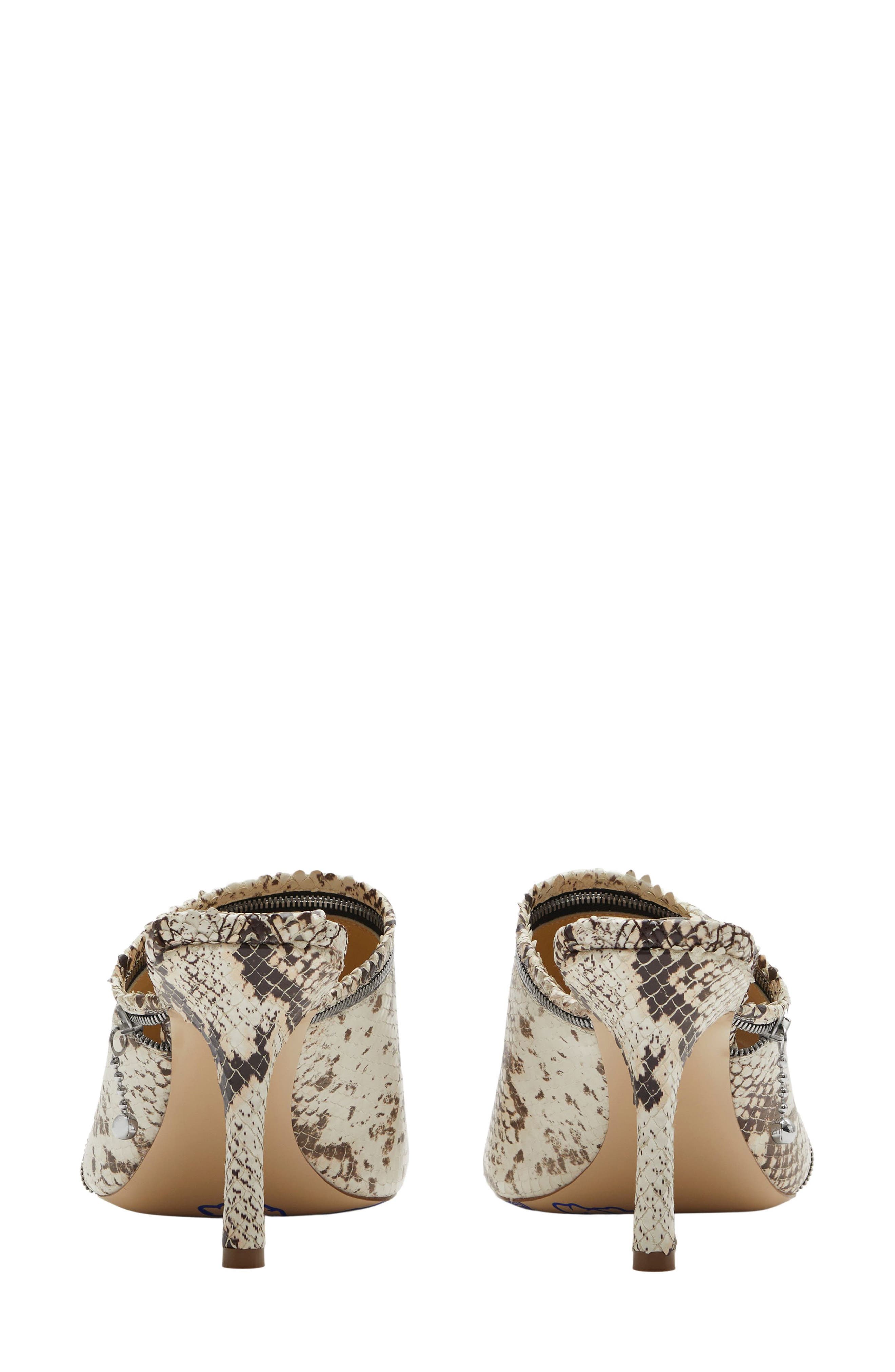 Burberry Peep Sandal, Alternate, color, Serpent