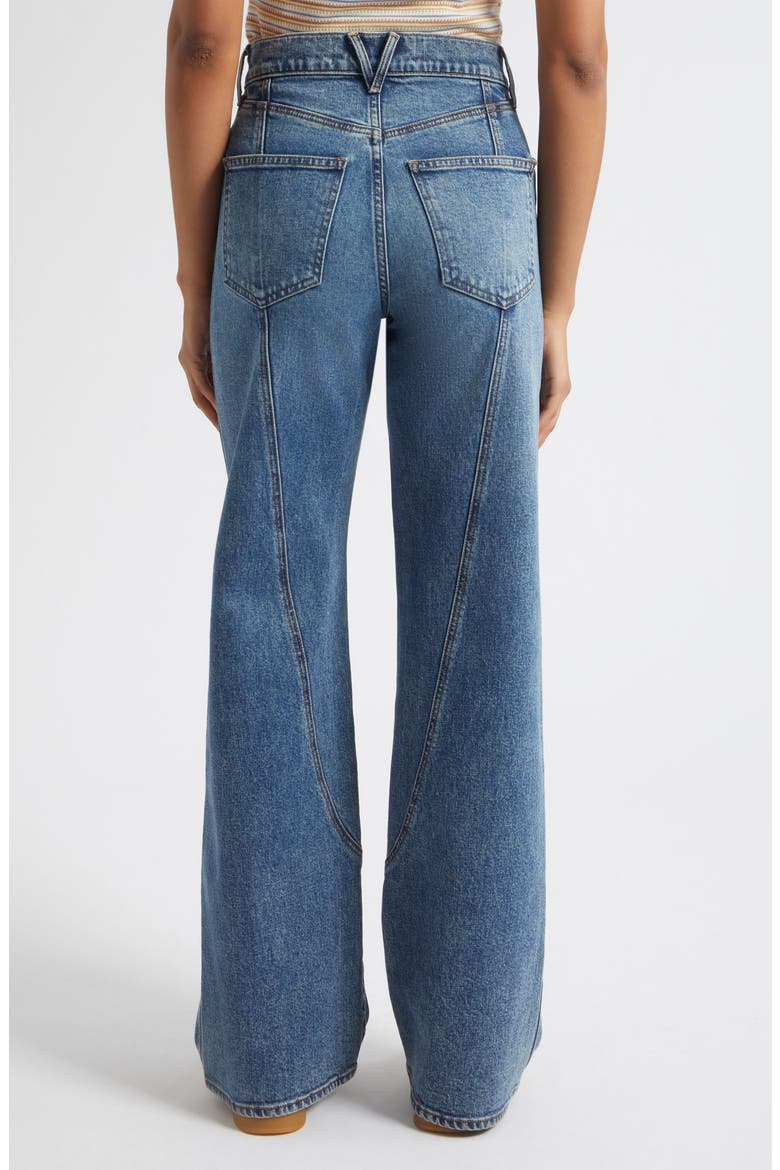 Taylor Curved Seam Wide Leg Jeans, Alternate, color, REBEL BLUE