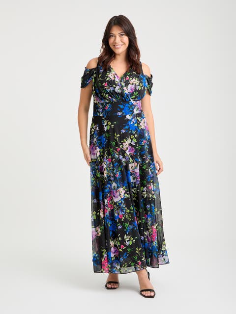 Jasmine Cold Shoulder Maxi Dress