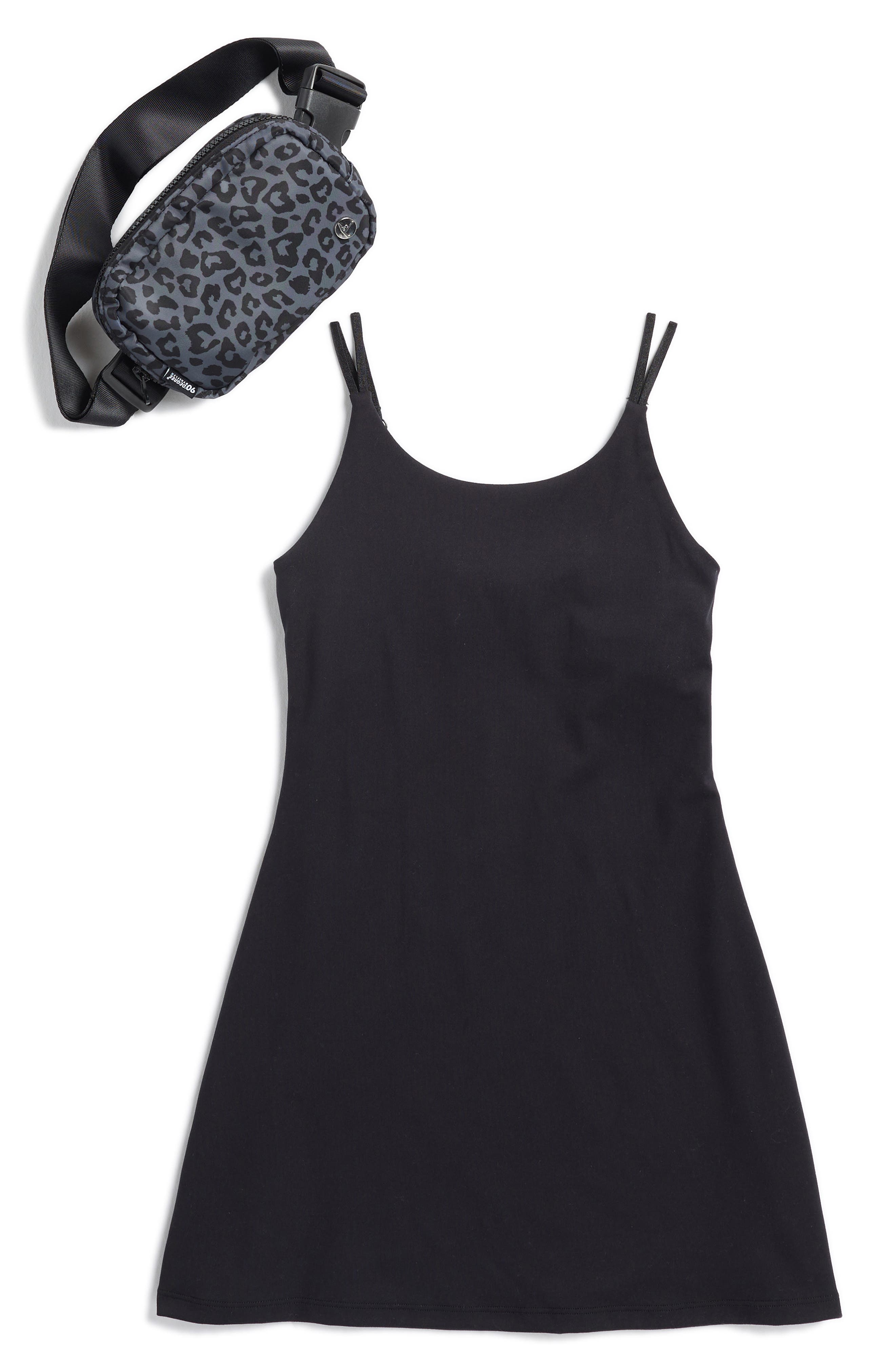 90 DEGREE BY REFLEX Kids' Brushed Terry Walkabout Dress & Belt Bag Set