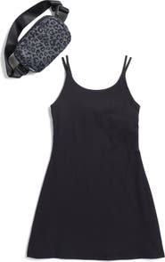 90 DEGREE BY REFLEX Kids' Brushed Terry Walkabout Dress & Belt Bag Set