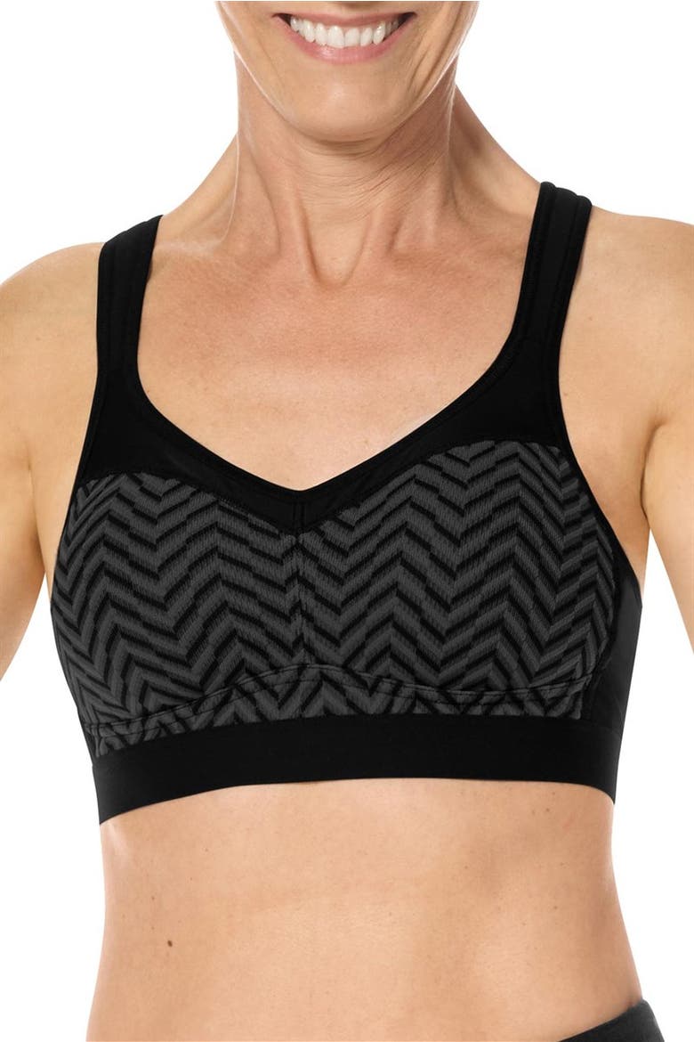 Jolie Wire-Free Bra, Main, color, black/grey