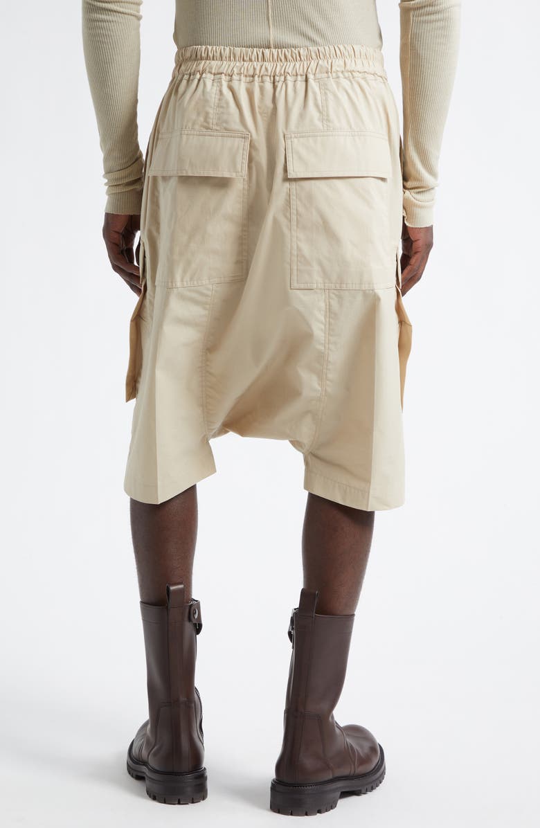 Rick Owens Temple Pods Drawstring Cargo Shorts, Alternate, color, Sand