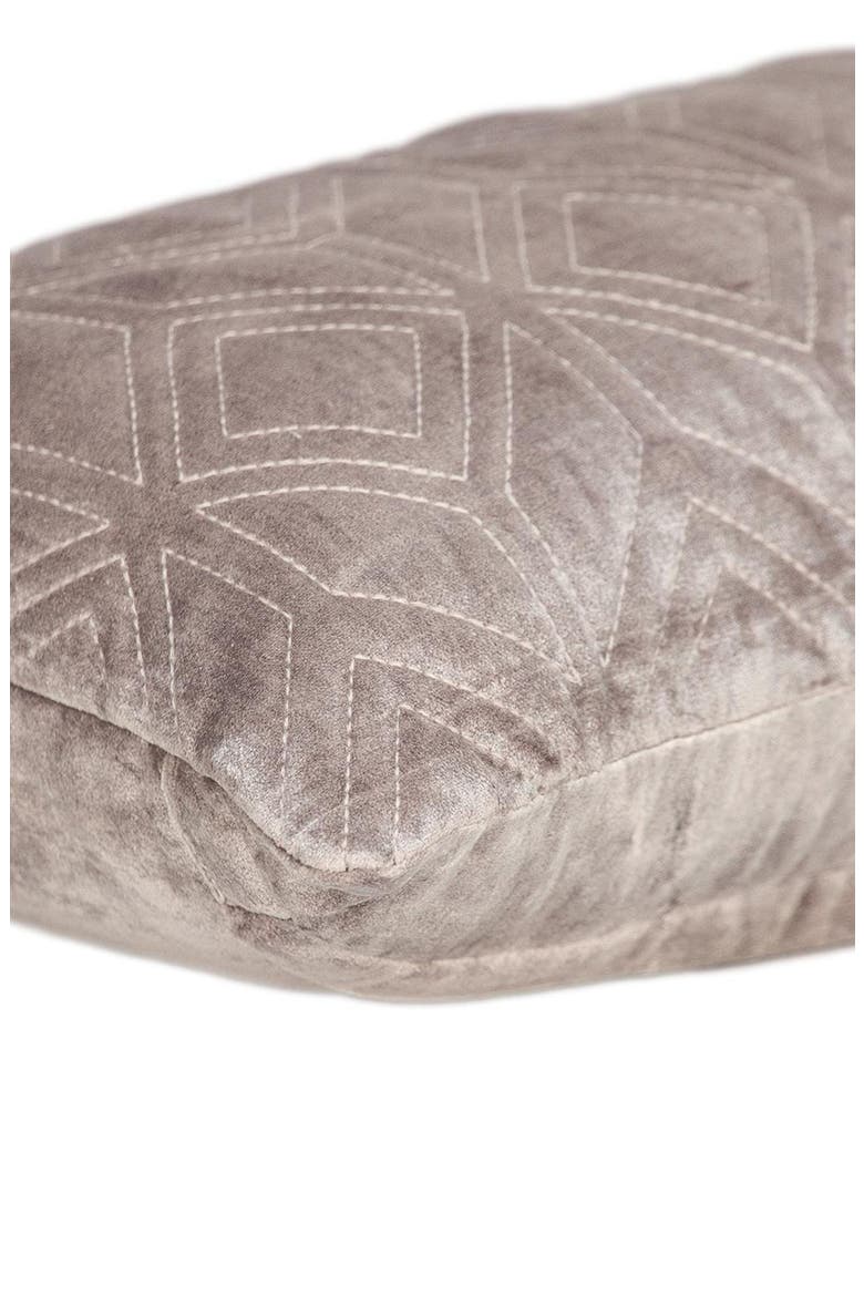 Tufted Velvet Oblong Throw Pillow, Alternate, color, TAUPE