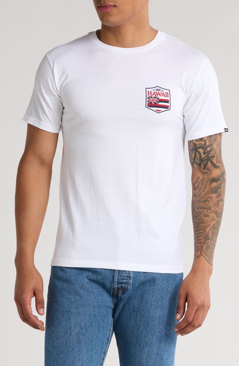 Hawaii Flag Cotton Graphic T-Shirt