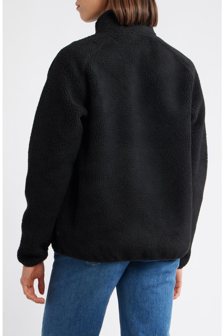 Women's Vardag Pile Fleece Zip Jacket, Alternate, color, BLACK
