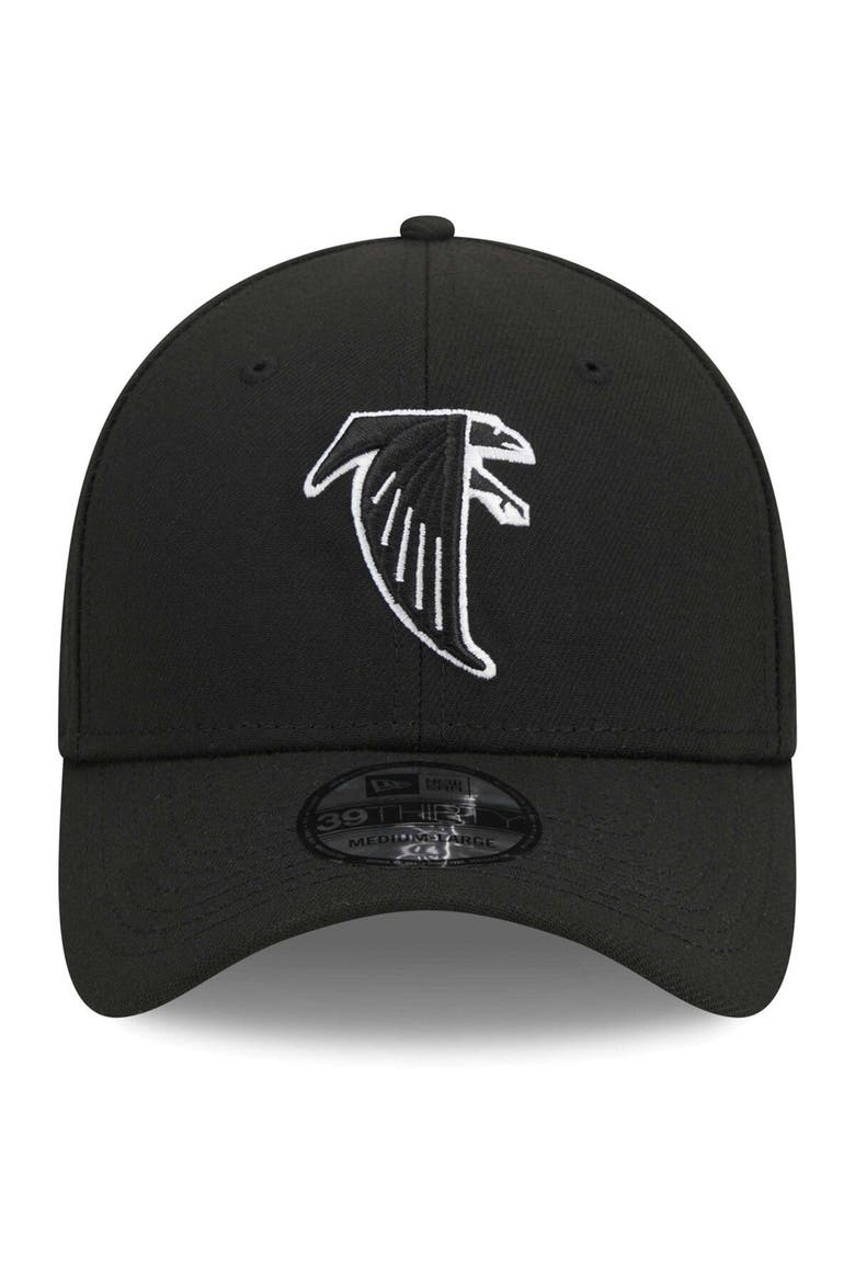 Men's New Era Black Atlanta Falcons Throwback Main 39THIRTY Flex Hat, Alternate, color, Black