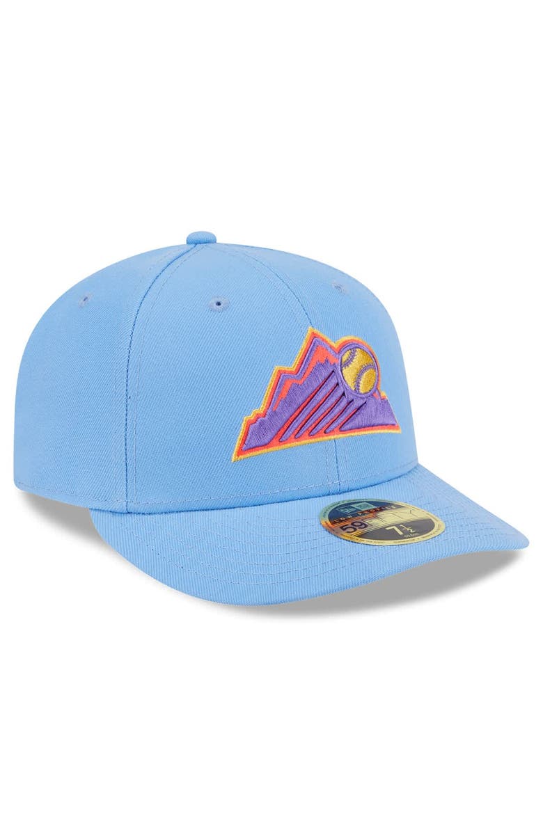 Men's New Era Light Blue Colorado Rockies 2025 City Connect Low Profile 59FIFTY Fitted Hat, Alternate, color, Light Blue