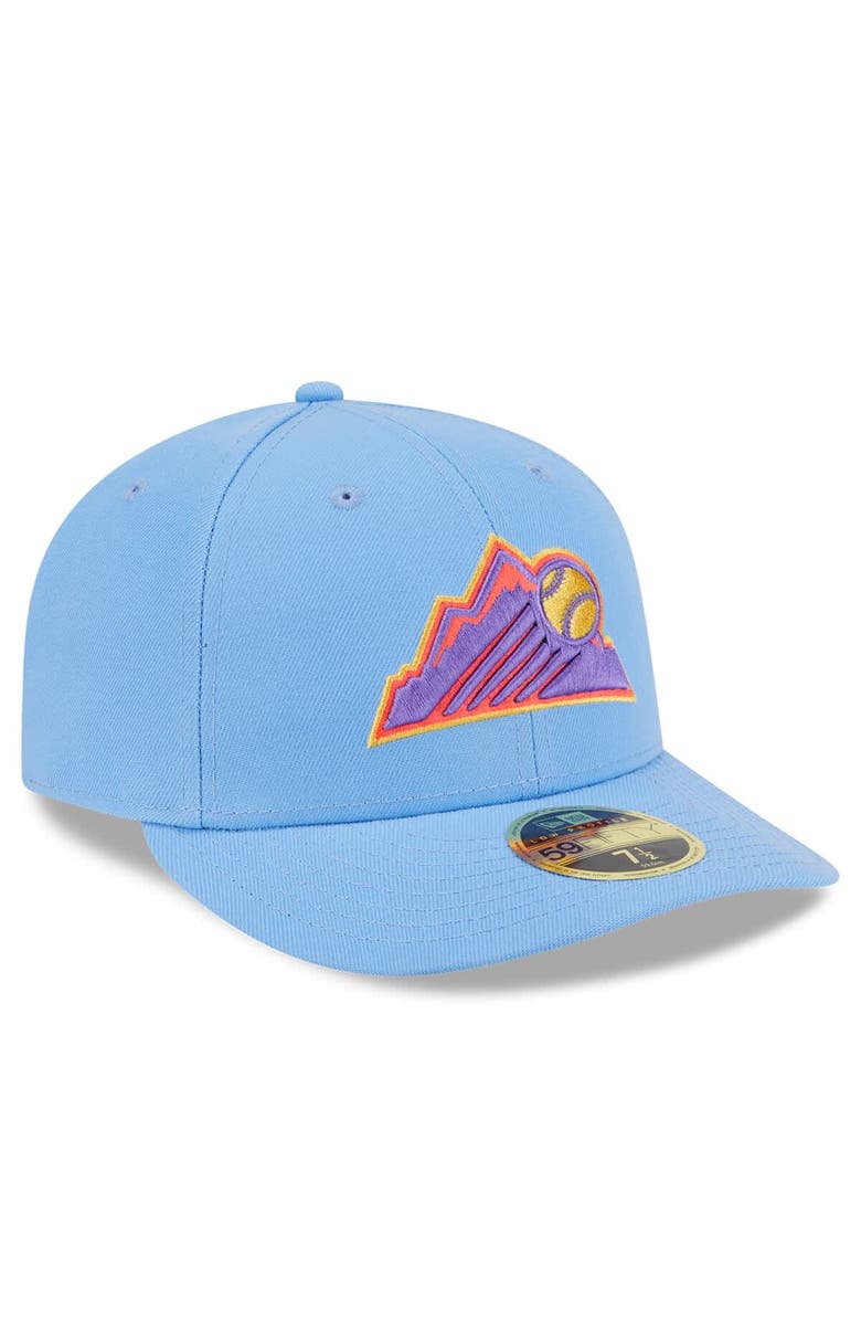 New Era Men's New Era Light Blue Colorado Rockies 2025 City Connect Low Profile 59FIFTY Fitted Hat, Alternate, color, Light Blue