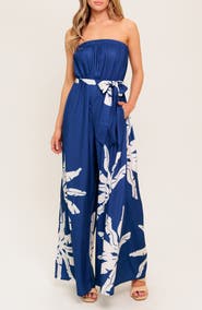 FLYING TOMATO Strapless Jumpsuit