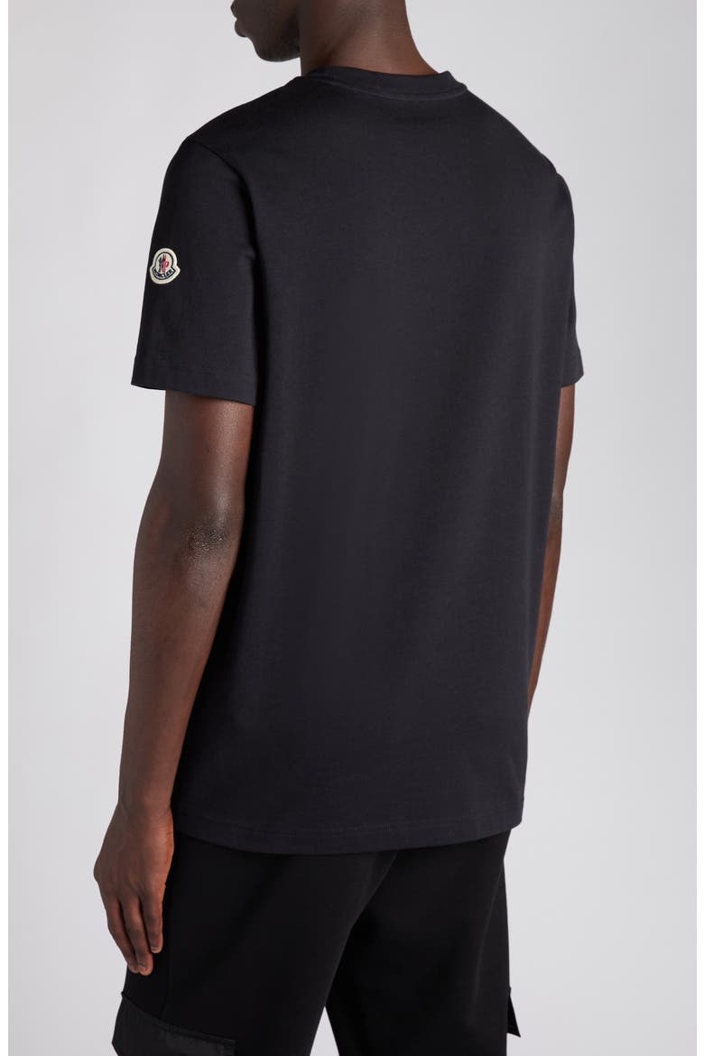 Logo Patch Cotton T-Shirt, Alternate, color, DARK NAVY BLUE