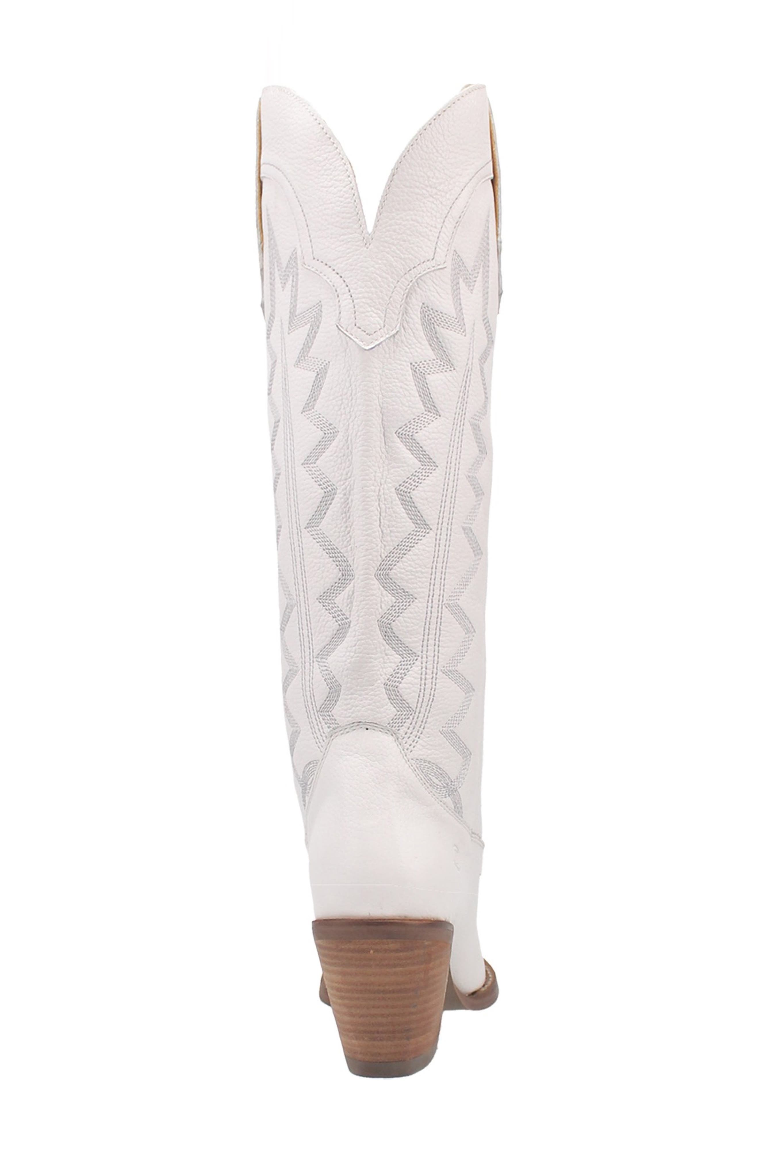 Knee High Western Boot, Alternate, color, WHITE