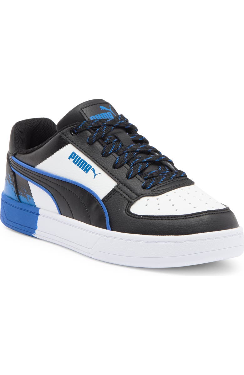 PUMA Kids' Caven 2.0 Scruff Sneaker, Main, color, Puma Black-Puma White-Blue