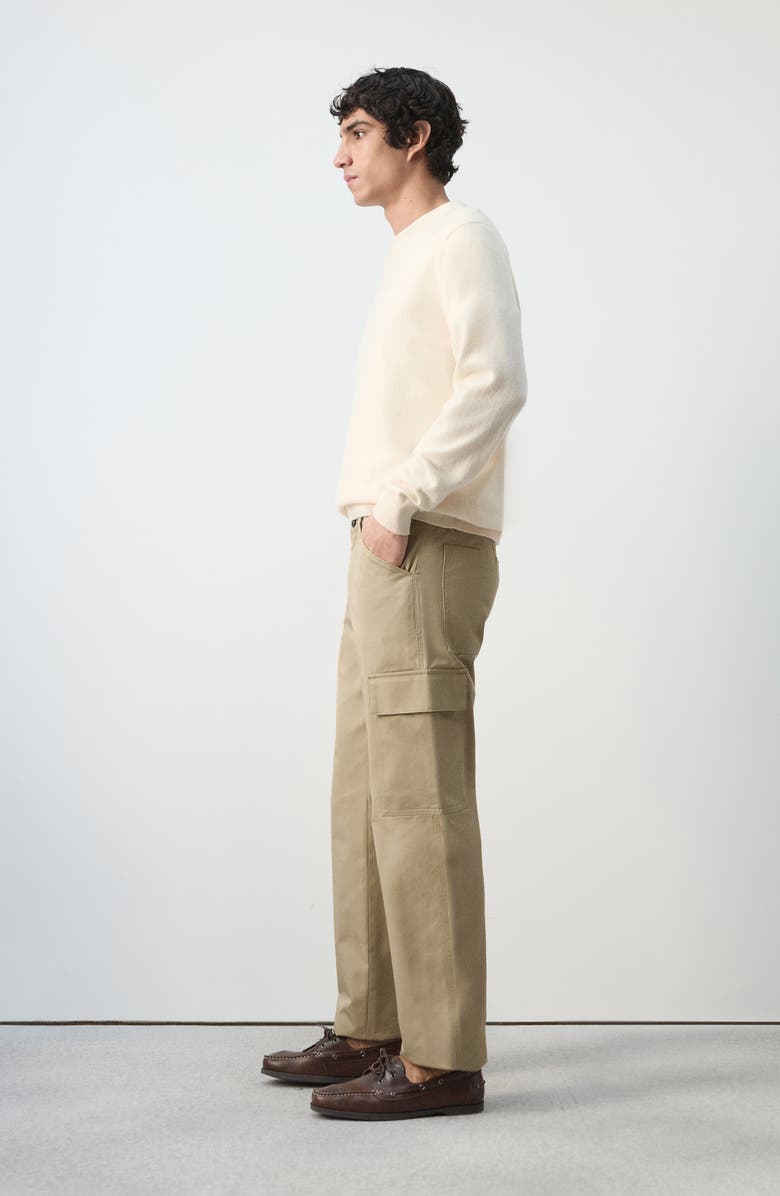 MANGO Regular Fit Cotton Cargo Pants, Alternate, color, Beige