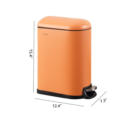 Happimess Roland Mini 2.6-gallon Step-open Trash Can In Carrot Cake