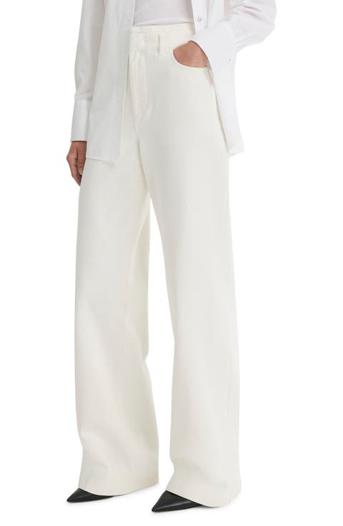 Double Waist Cotton Twill Pants