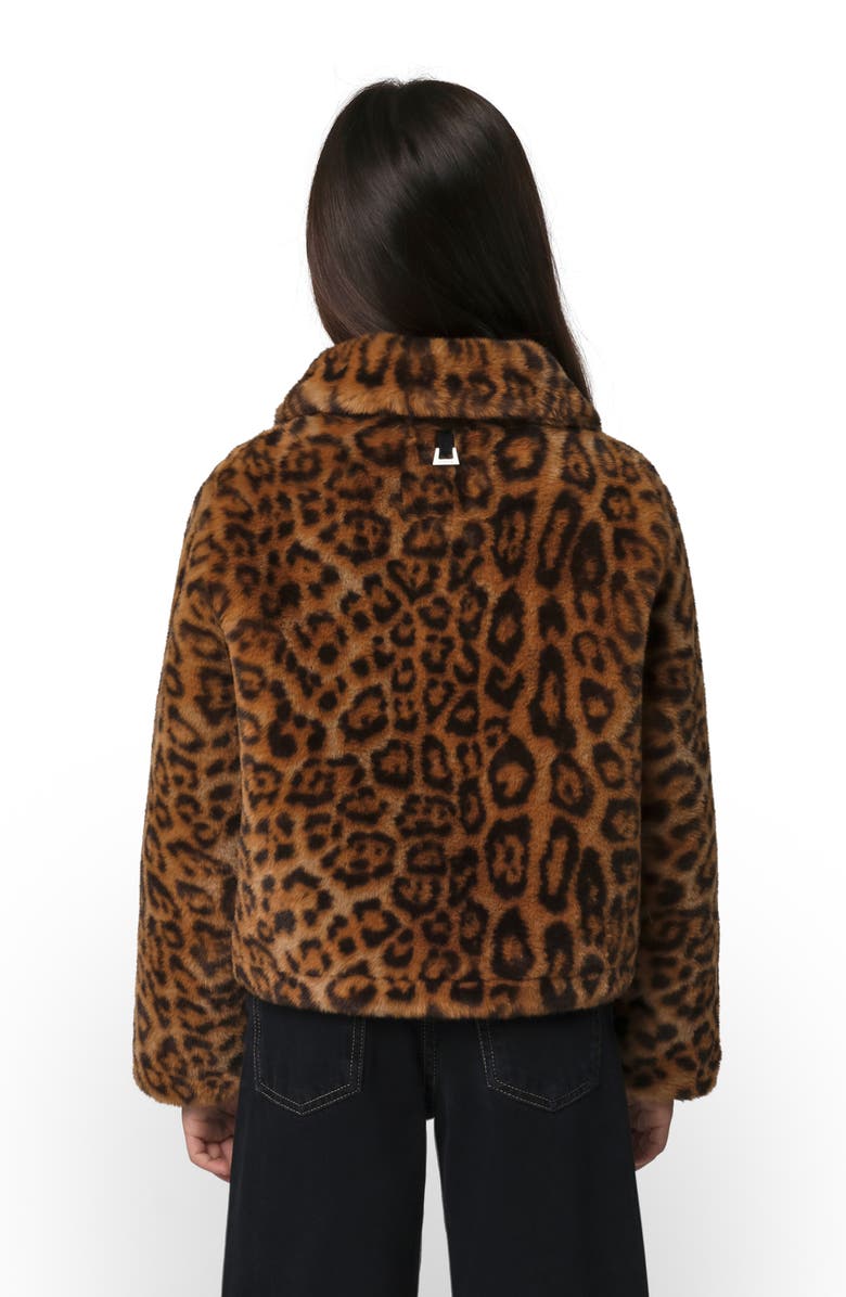 Apparis Kids' Elis Pluche<sup>™</sup> Faux Fur Coat, Alternate, color, Leopard