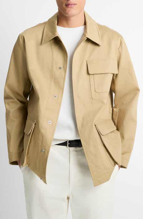 Vince Bonded Cotton Snap-Up Hunting Jacket