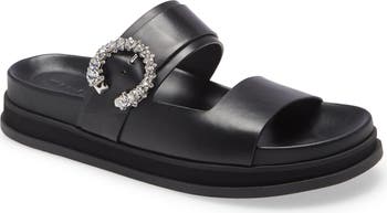 Marga Crystal Buckle Flat Sandal