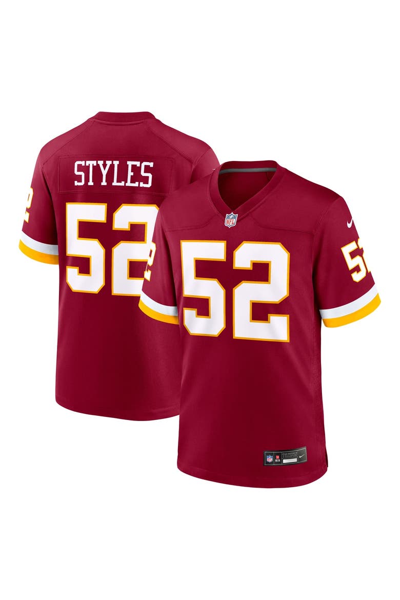Men's Nike Burgundy Washington Commanders Sonny Styles Team Game Jersey, Main, color, Burgundy