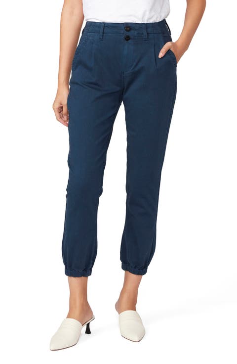 Mayslie Pleated Twill Joggers
