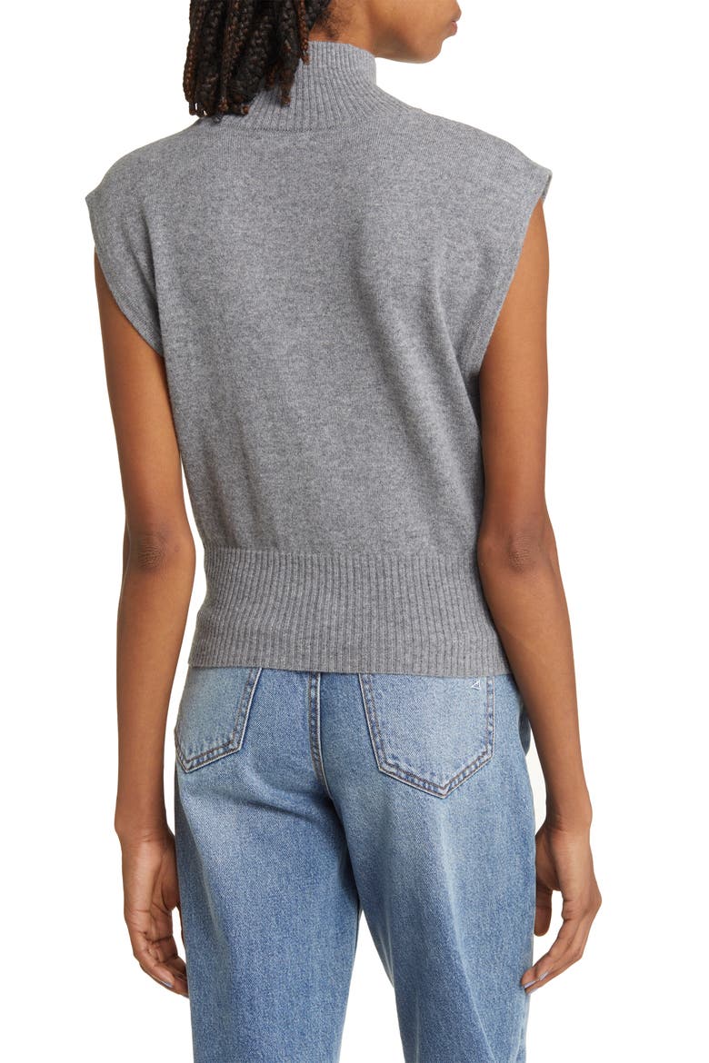 Arco Sleeveless Cashmere Sweater, Alternate, color, DARK GREY