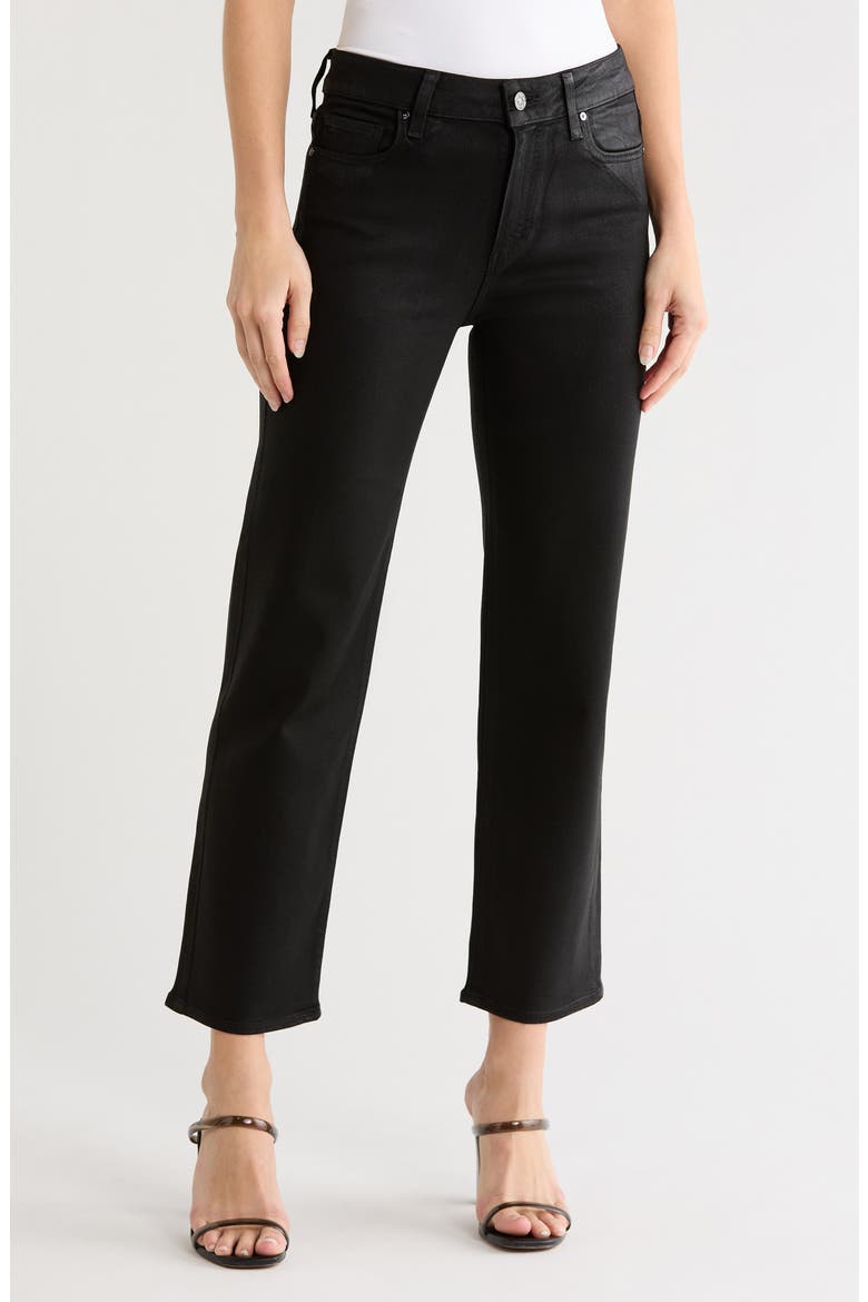 Mason Ankle Coated Straight Leg Jeans, Main, color, BLACK FOG LUXE COATING