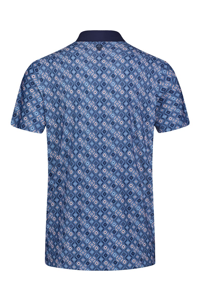Jacquard Effect Tech Jersey Golf Polo, Alternate, color, BLUE
