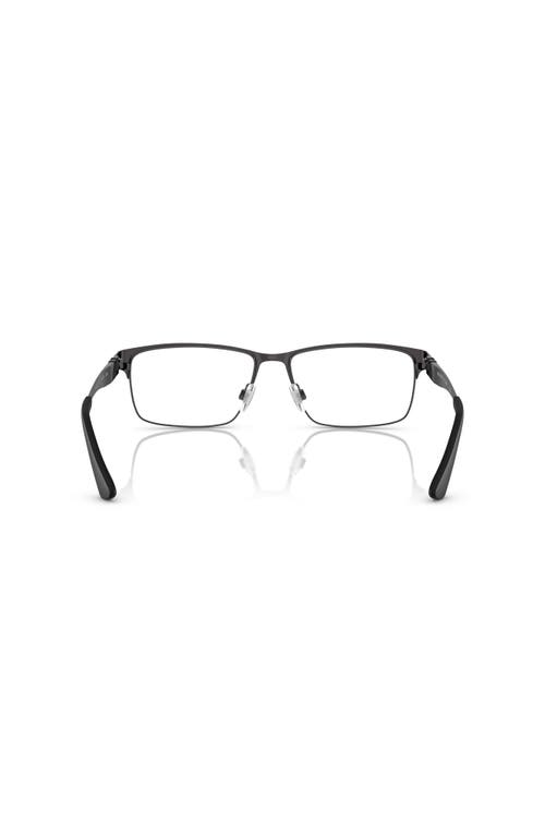 Polo Ralph Lauren 58mm Rectangle Optical Glasses In Black