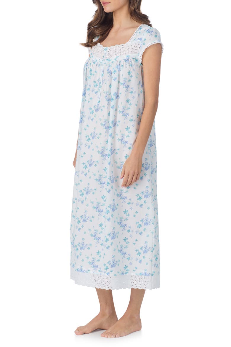 Cotton Ballet Nightgown, Alternate, color, WHITE/ FLORAL