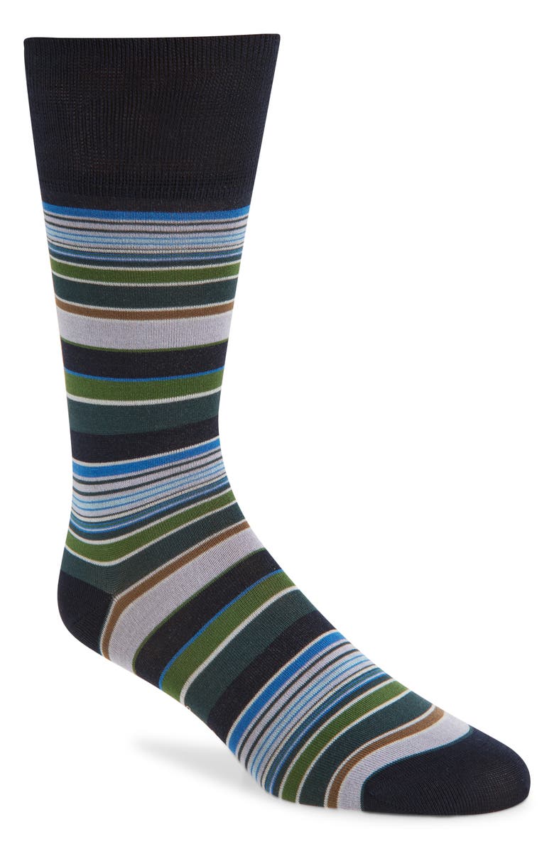 Paul Smith Leonardo Silk Blend Dress Socks, Main, color, Navy