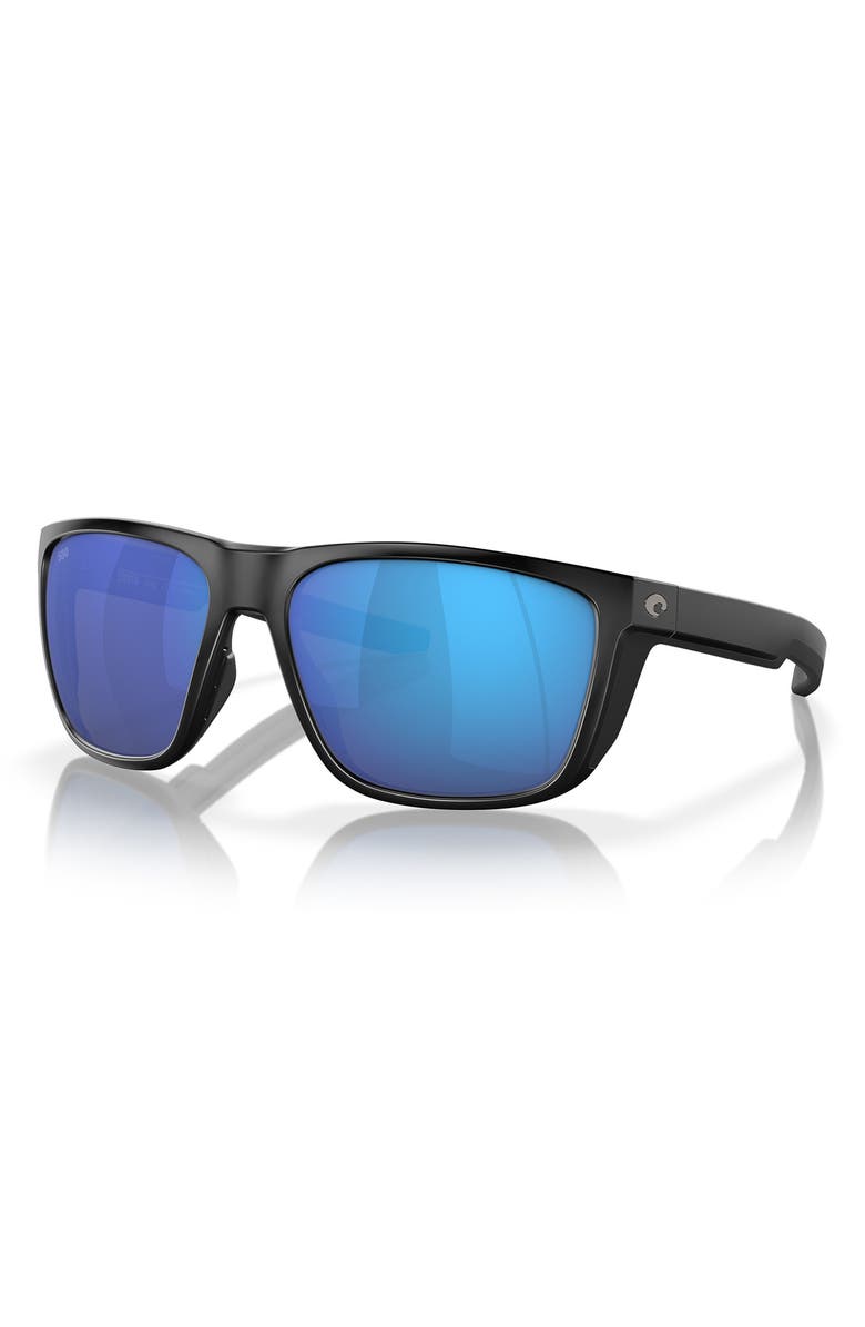 Costa Del Mar Ferg 59mm Polarized Mirrored Rectangular Sunglasses, Alternate, color,