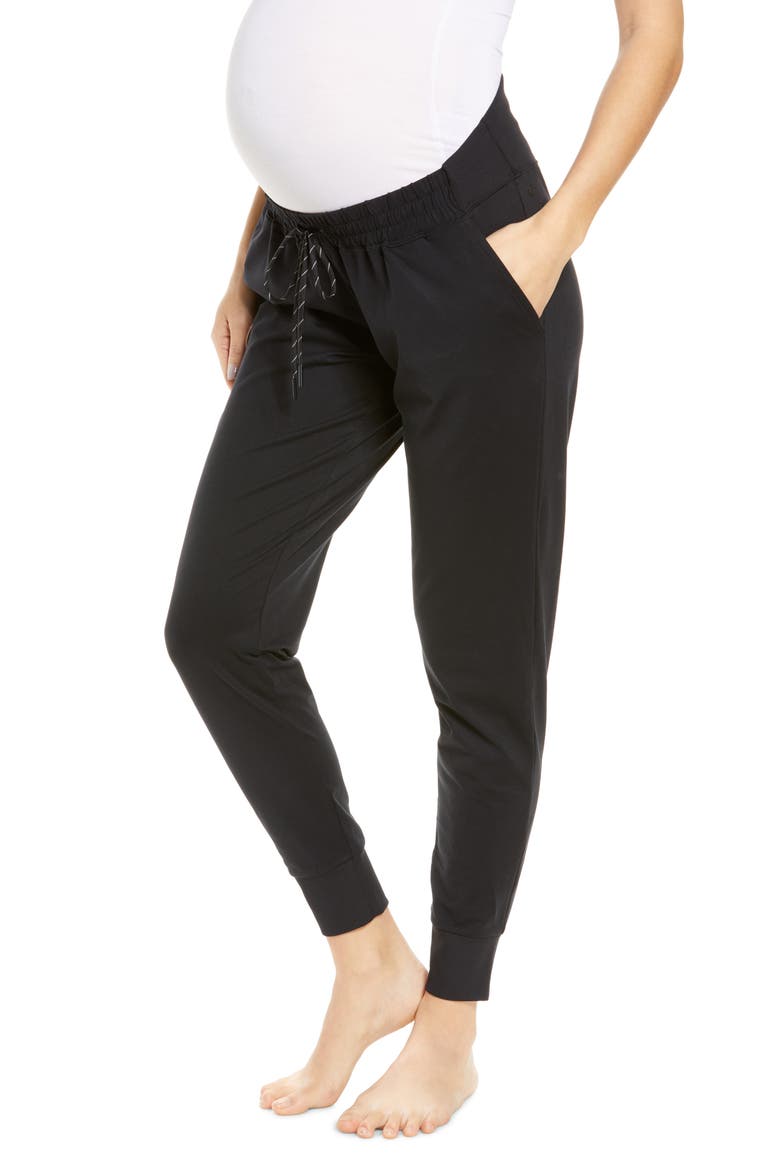 Live In Maternity Pocket Joggers, Main, color, BLACK