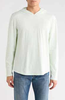 Vince Stripe Slub Cotton Hoodie