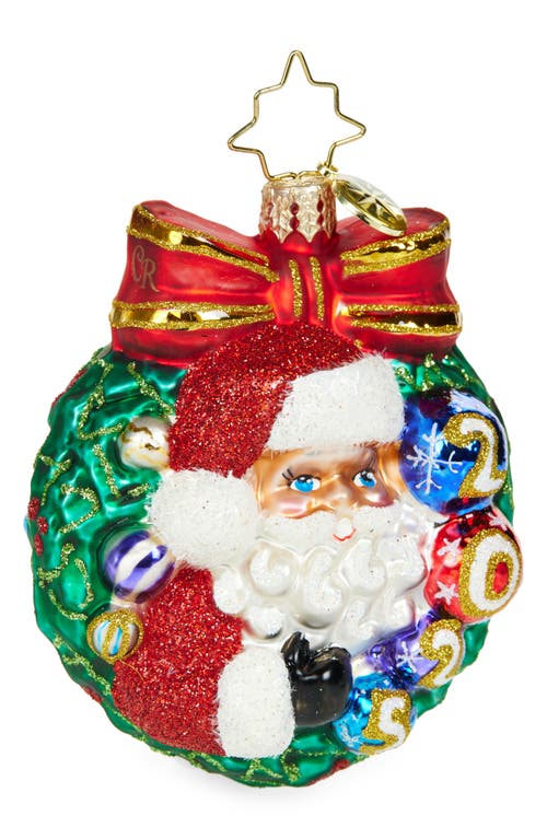 Christopher Radko Smiling Through 2025 Glass Ornament in Green/Red  product