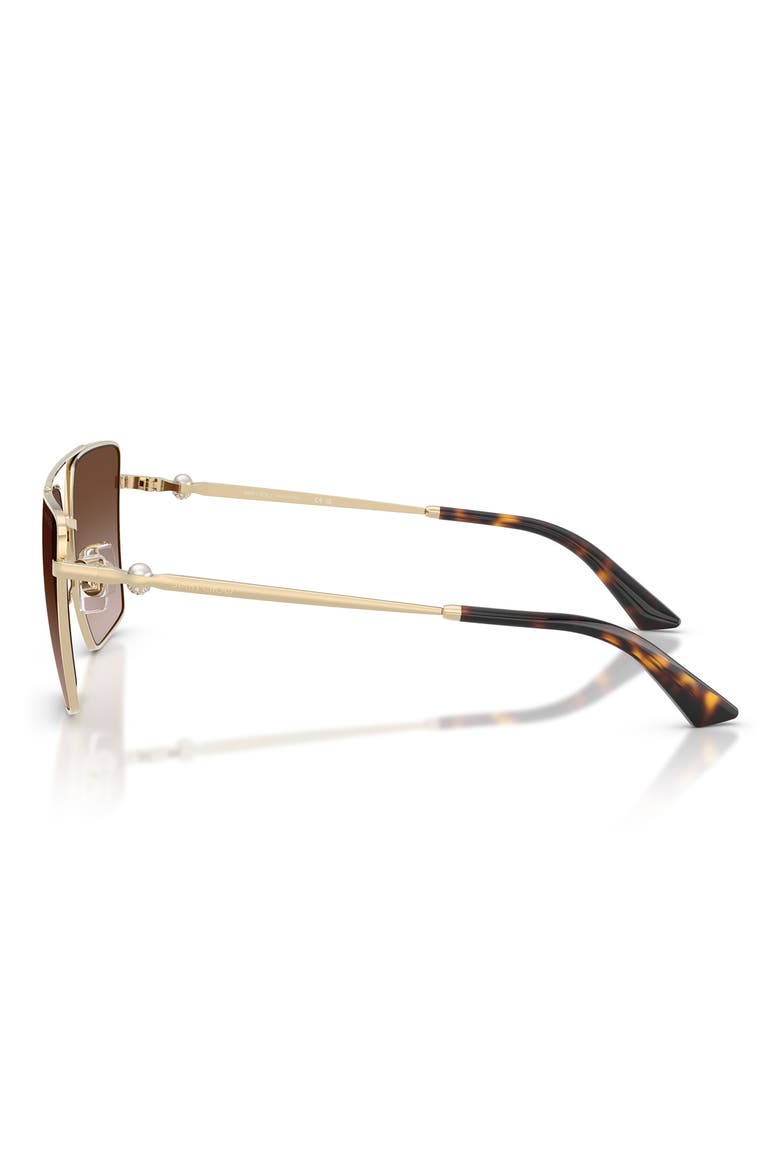 Joss 58mm Gradient Square Sunglasses, Alternate, color, PALE GOLD / BROWN GRADIENT