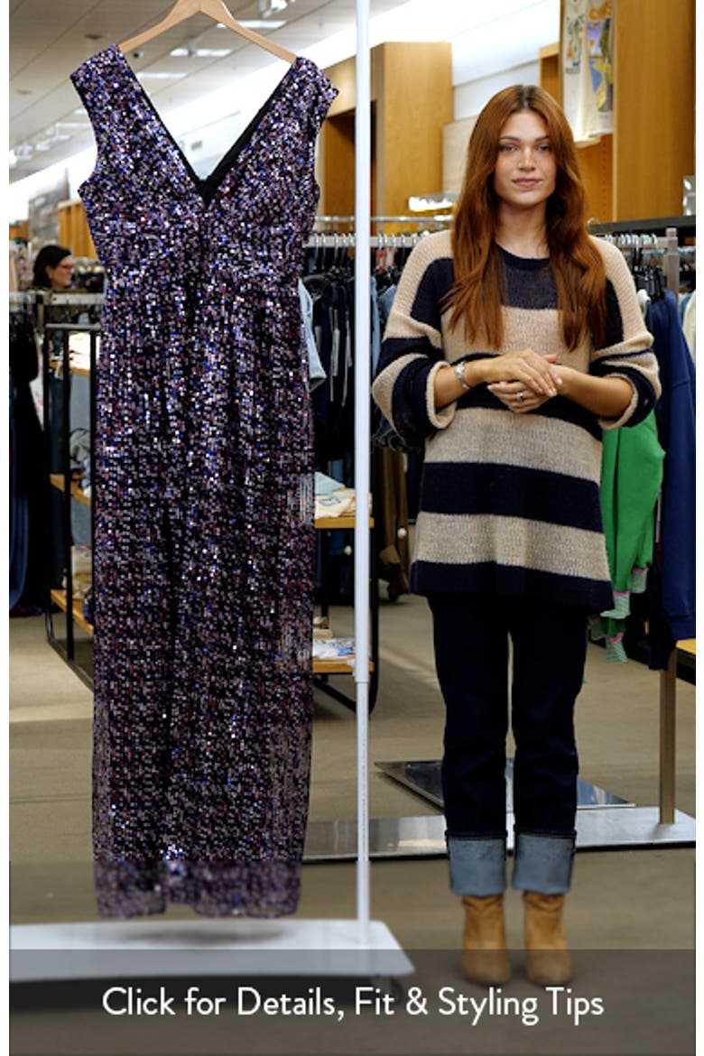 Jaclyn Sequin Sleeveless Gown video