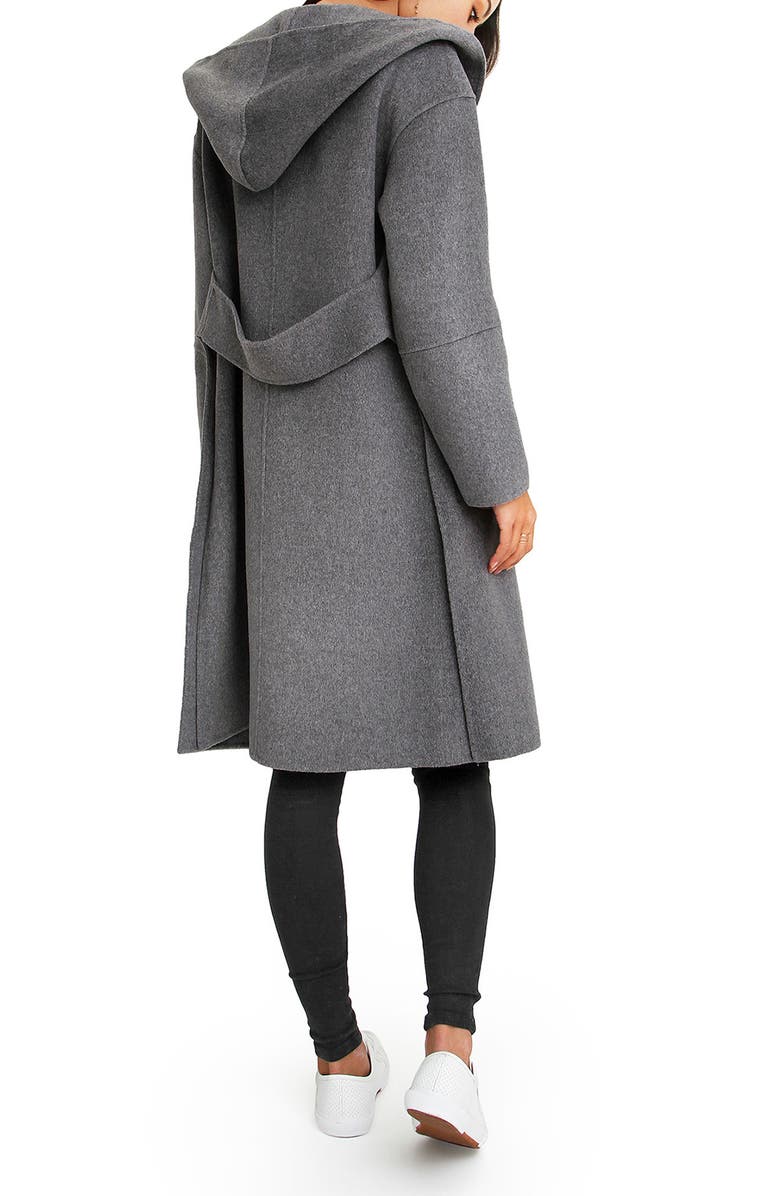 Belle & Bloom BELLE AND BLOOM Walk This Way Wool Coat, Alternate, color, Dark Grey