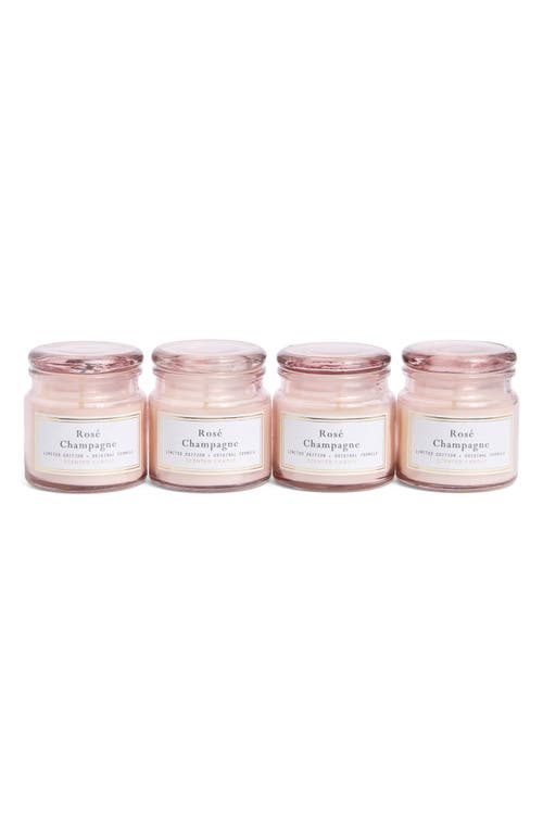 Portofino Candles Champagne Set Of 4 Mini Candles In Neutral